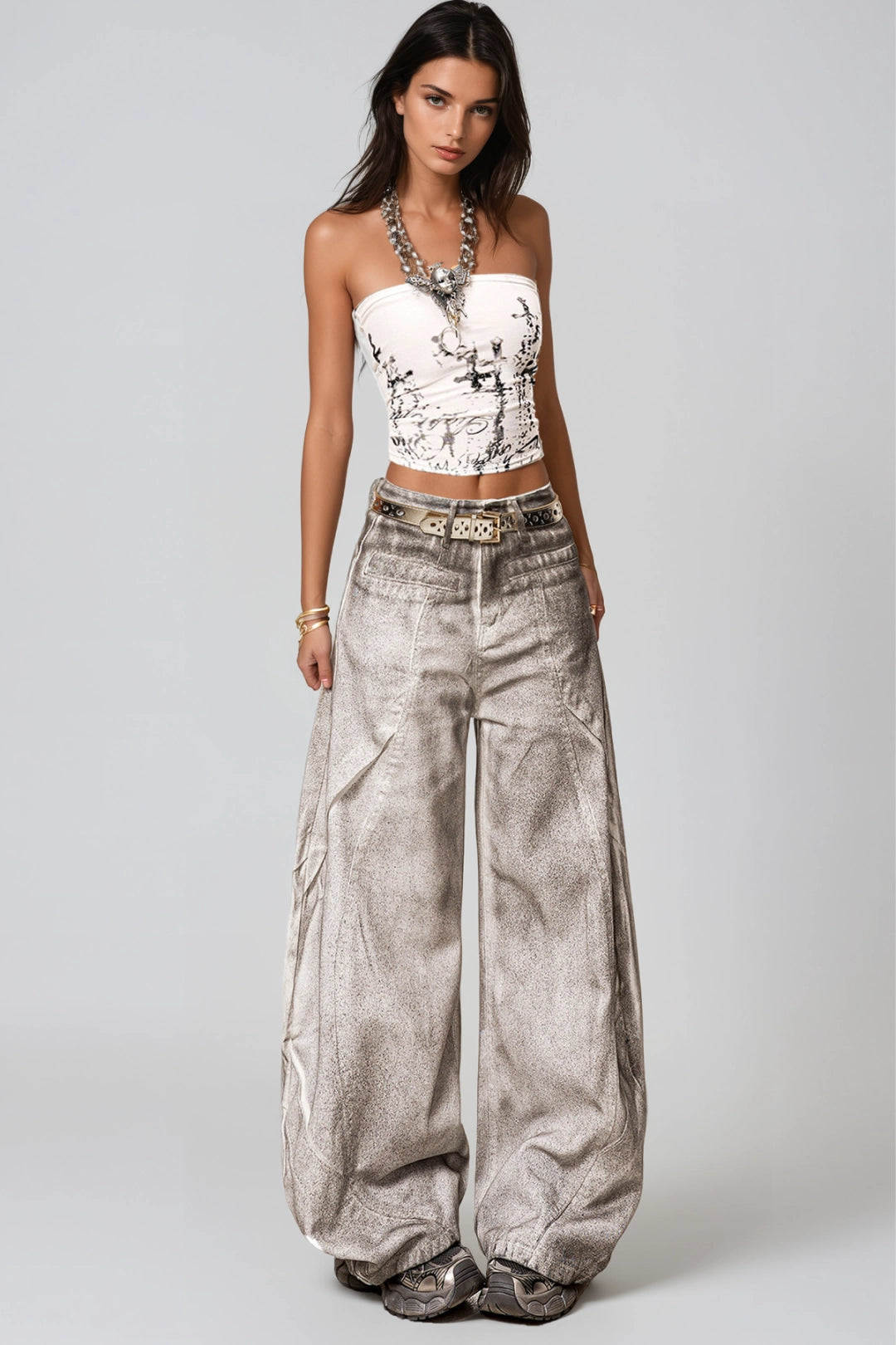 Hermenegildo Bleached Wide LegJeans