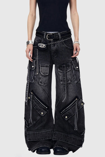 Florianne Zipper Cargo Jeans