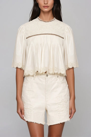 Hammond Lace Ruch Top