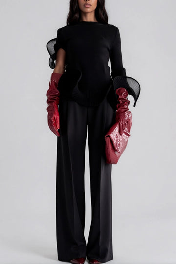 Kahawai Asymmetric Ruffle Top