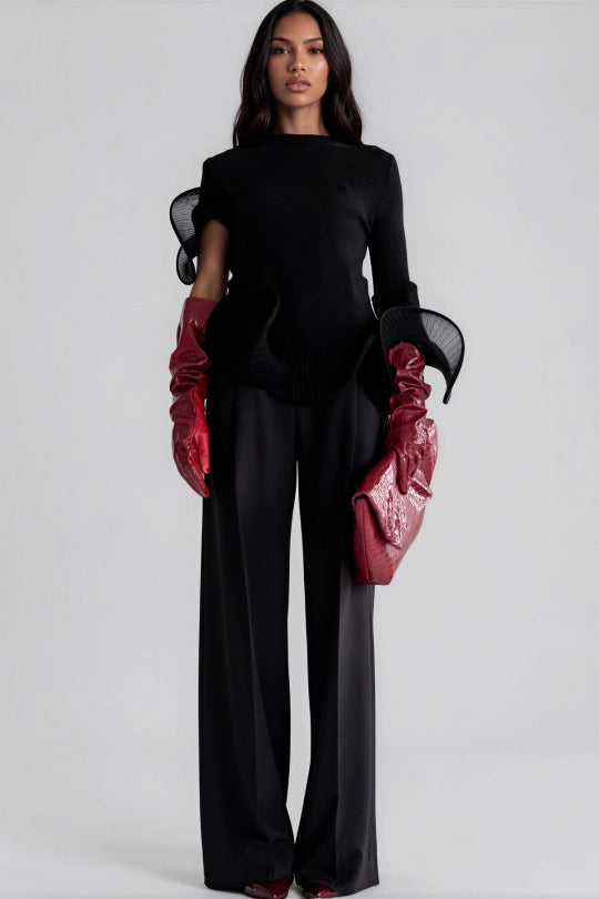 Kahawai Asymmetric Ruffle Top