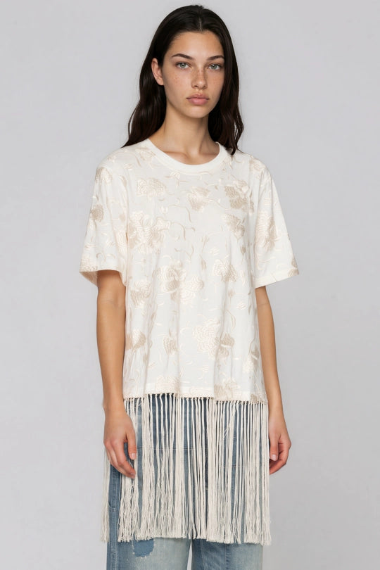Kadmiel Floral Fringe Top