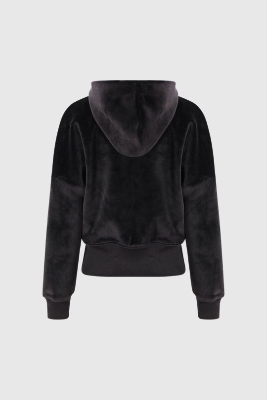 Ailpein Zipper Hooded Long Sleeve Top