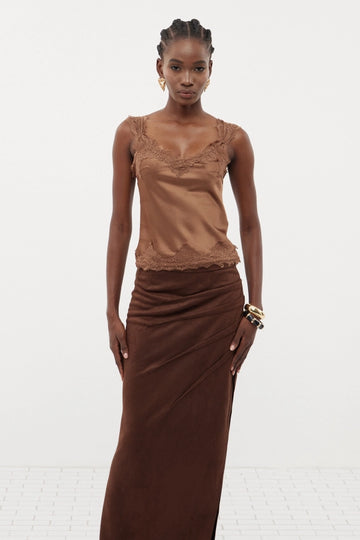 Bess Lace Satin Top