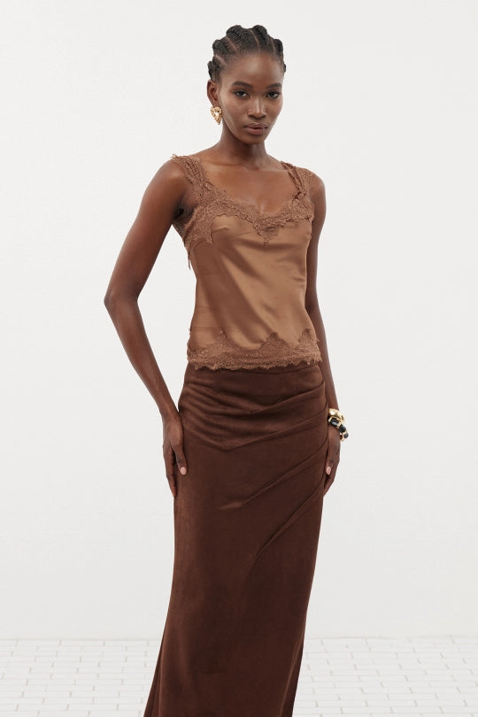 Bess Lace Satin Top