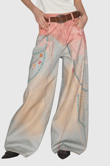 Bilqis Bow Print Jeans