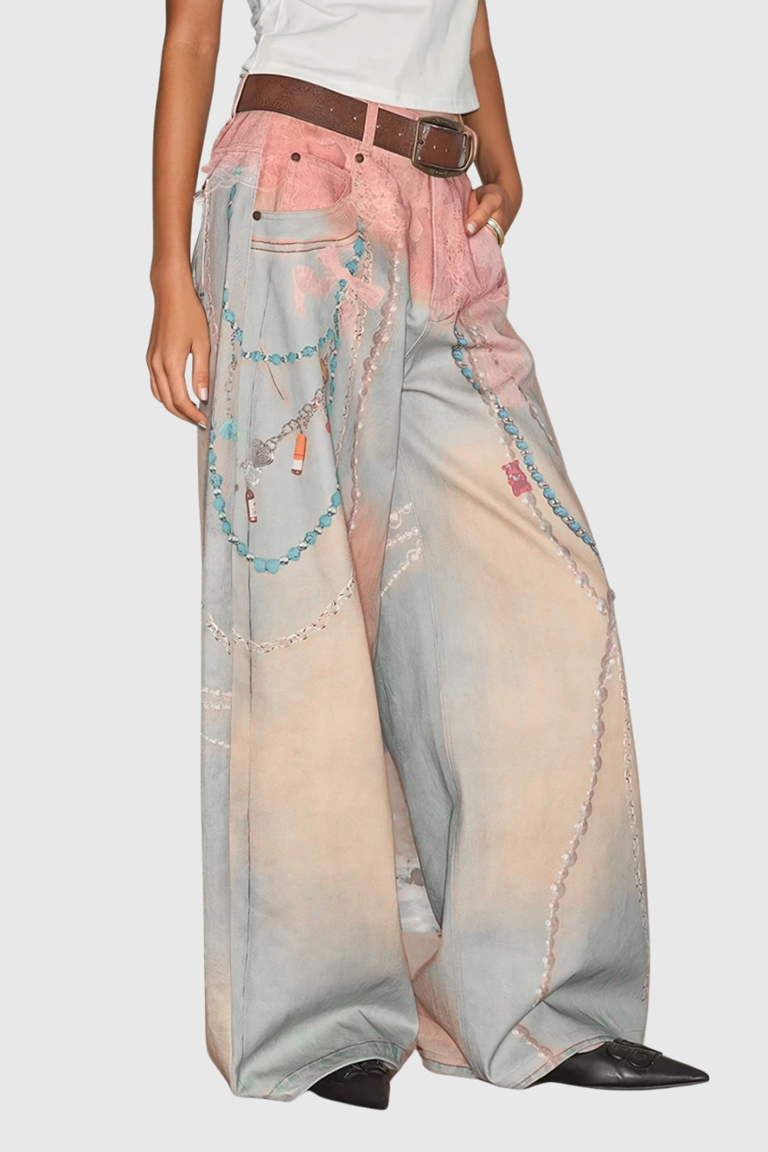 Bilqis Bow Print Jeans