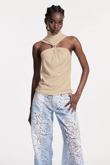 Borivoje Sleeveless Top In Khaki