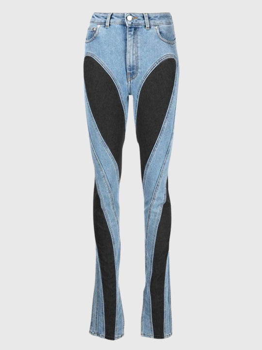 Brooklyn Mesh Paneled Skinny Jeans