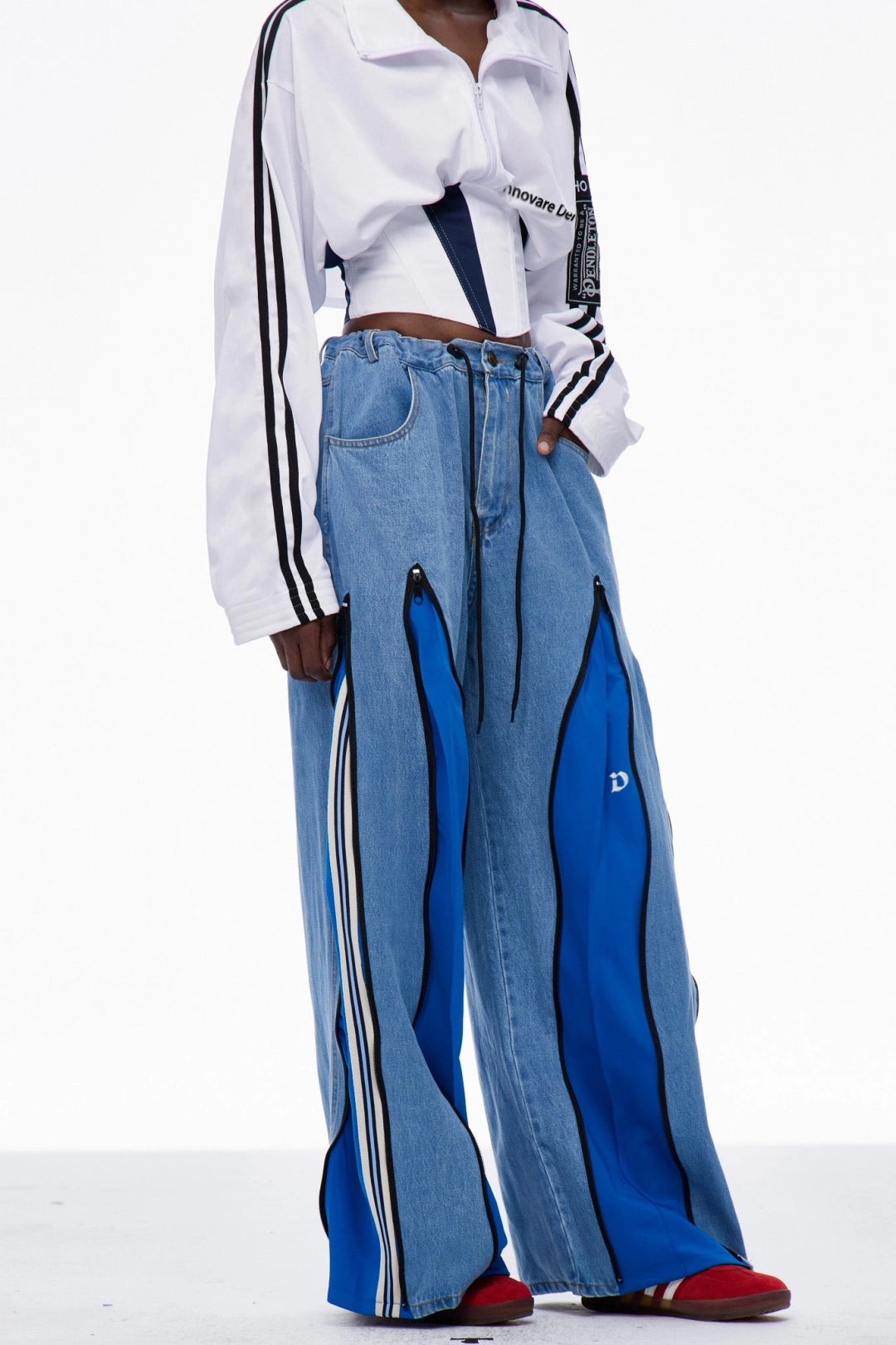 Edelmira Deconstruct Barrel Jeans In Blue
