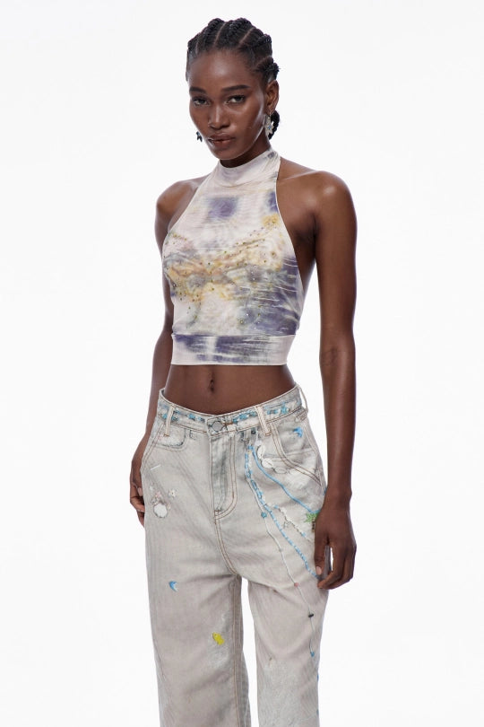 Cardea Butterfly Halter Neck Top