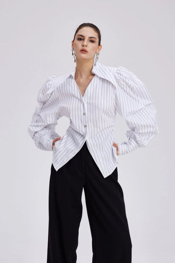 Chauncey Stripe Ruch Shirt