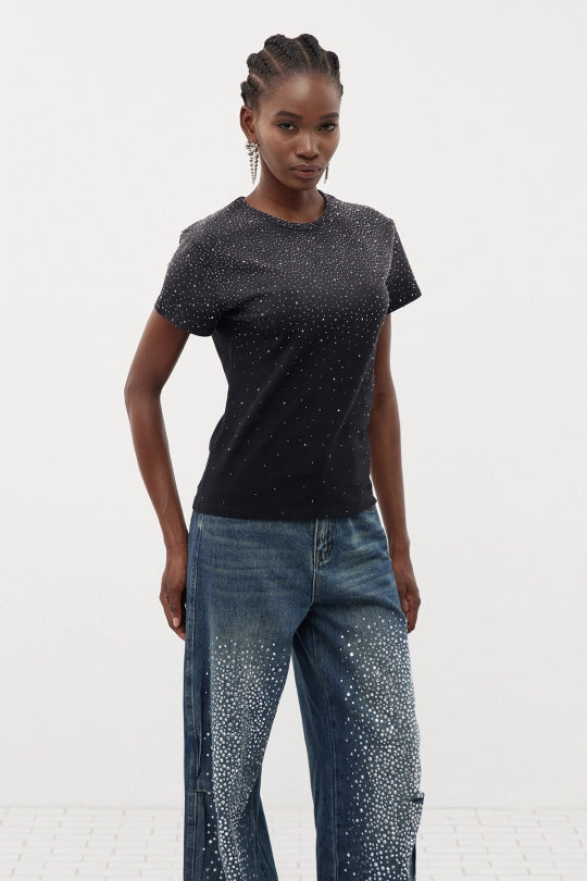 Chobin Rhinestone Hayley T Shirt