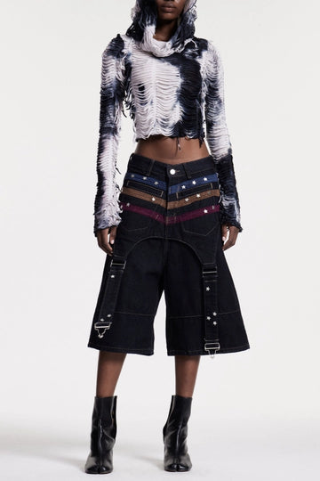 Christal Deconstruct Midi Jeans