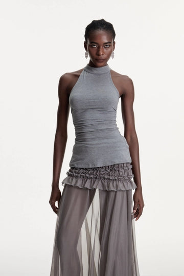 Concetta Halter Neck Ruch Top