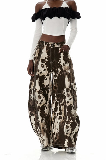 Crispinus Print Baggy Cargo Jeans