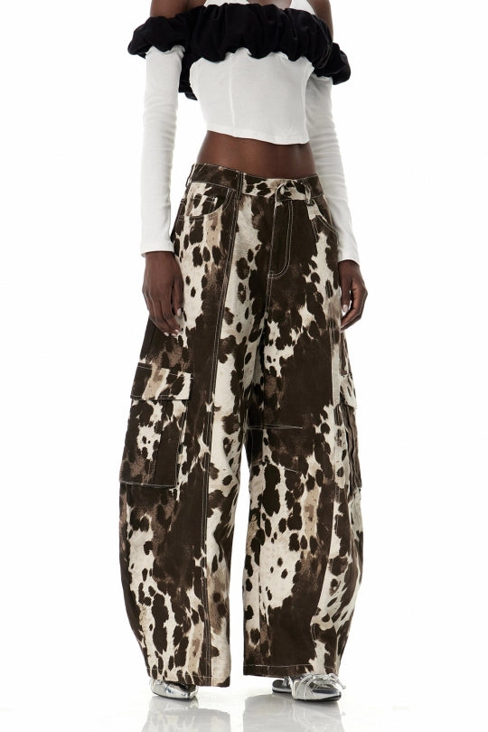 Crispinus Print Baggy Cargo Jeans