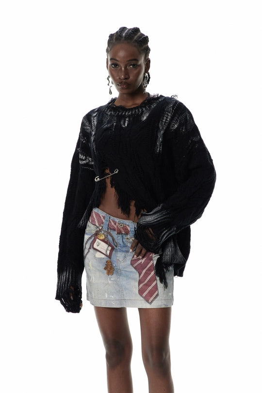 Cunmin Fringe Knit Top