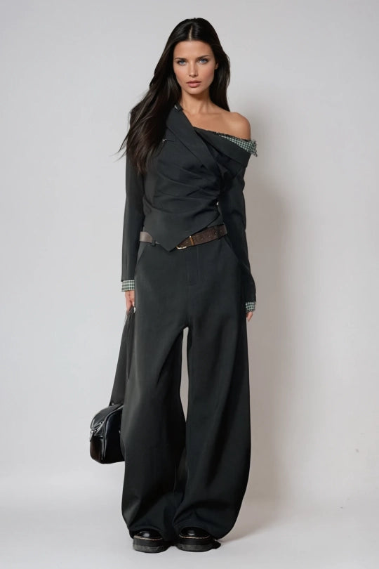 Darko One Shoulder Top In Green