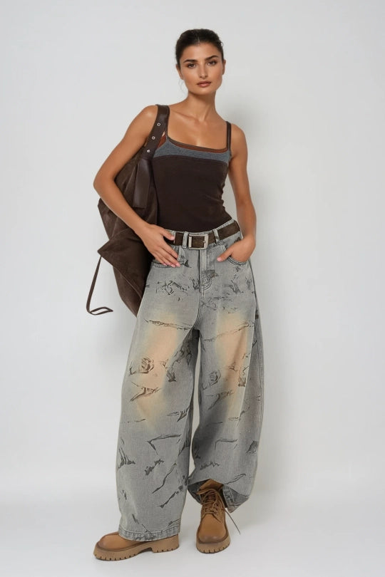 Dat Print Baggy Jeans
