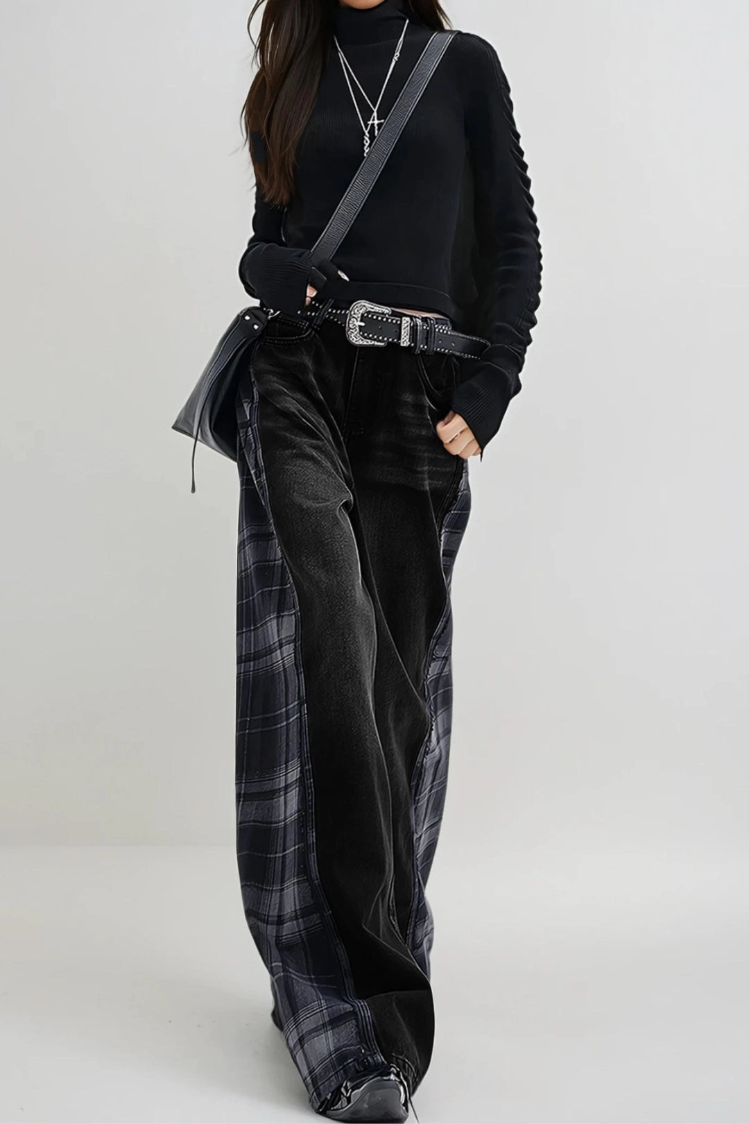 Dionizy Deconstruct Grid Jeans