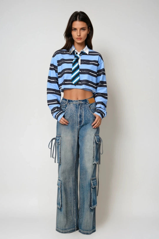 Dionysos Rhinestone Cargo Jeans