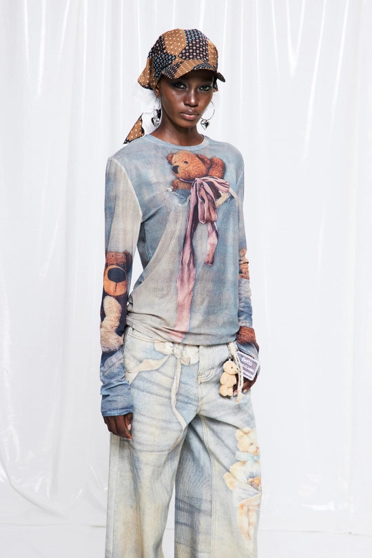 Dmitar Print Mesh Top