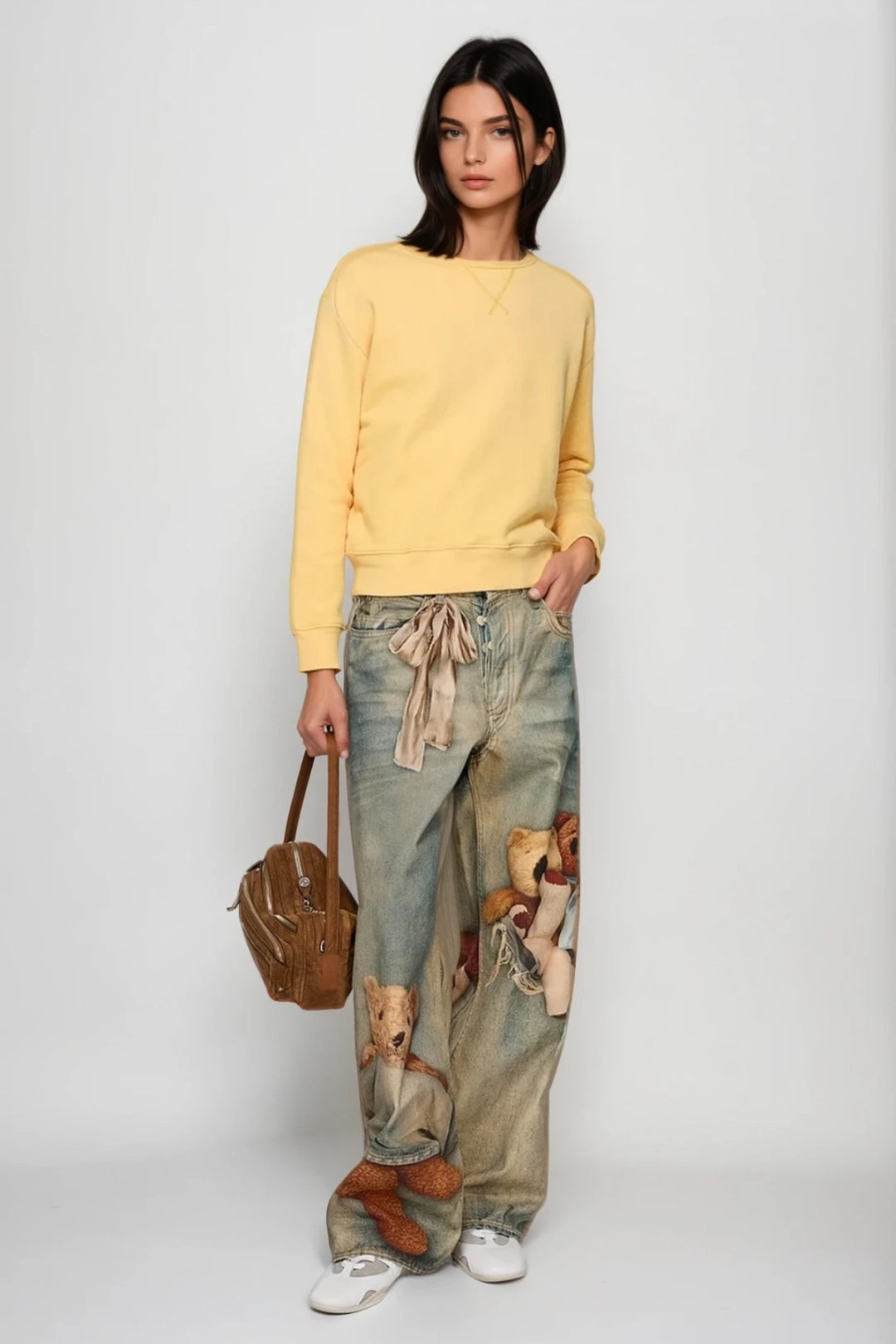 Dmitar Print Barrel Jeans