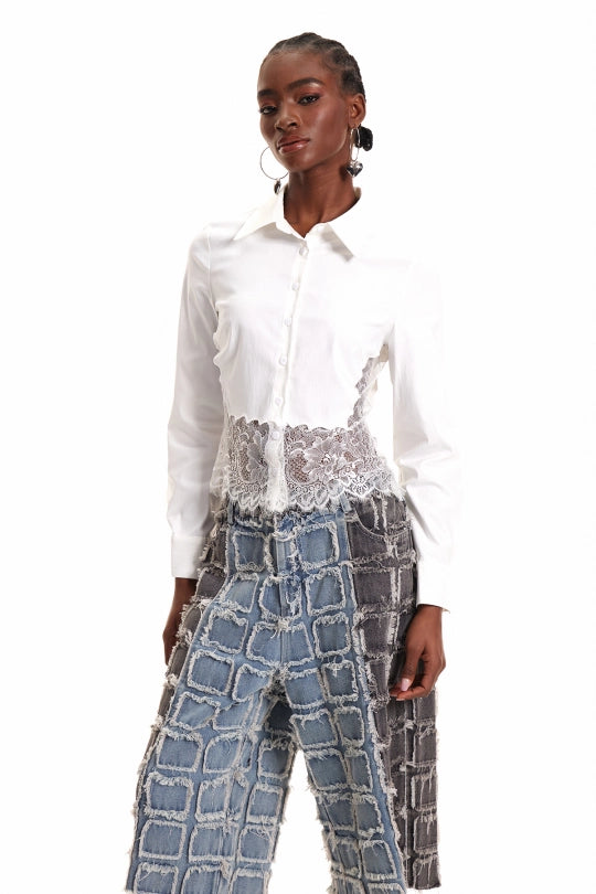 Dorothee Deconstruct Lace Shirt