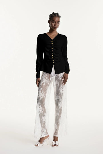 Edmonda Ruch Knit Top In Black