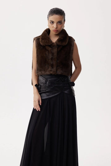 Elijah Sleeveless Faux Fur Top
