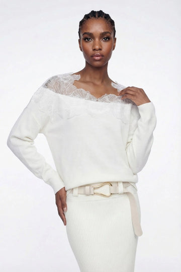 Elizabeta Lace Knit Top