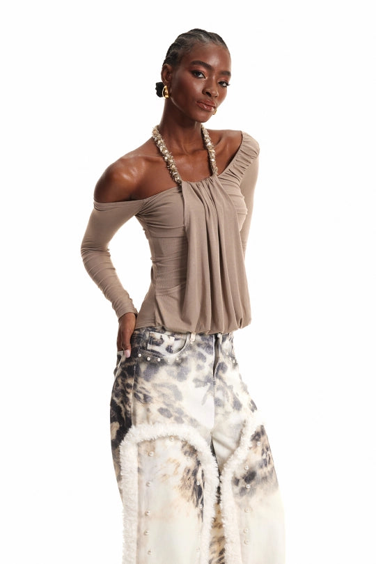 Endel One Shoulder Asymmetric Top