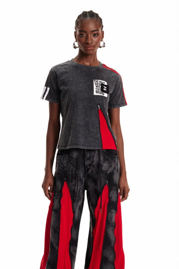 Enniaun Deconstruct Zipper T Shirt