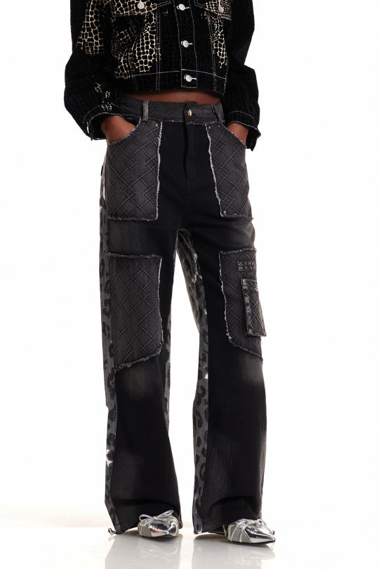 Ennius Grid Leopard Jeans
