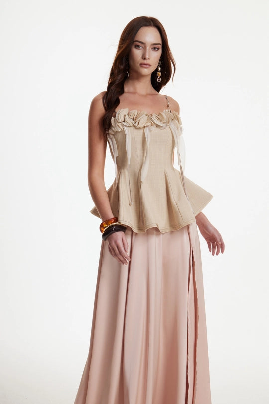Erdal Flower Ruffle Top
