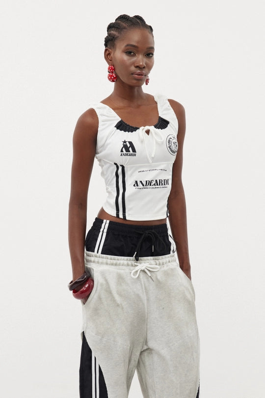 Erland Drawstring Print Top