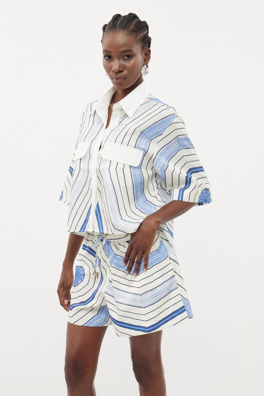 Ermengardis Stripe Colorblock Shirt