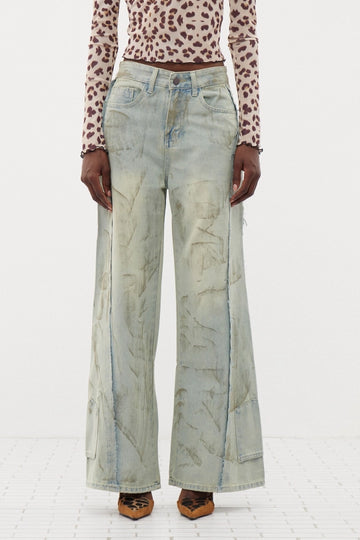 Ern Fringe Wide Leg Jeans
