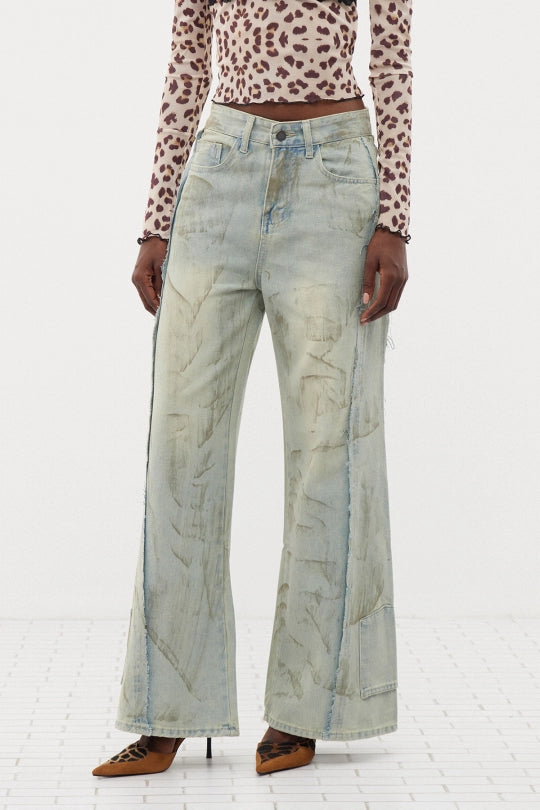 Ern Fringe Wide Leg Jeans