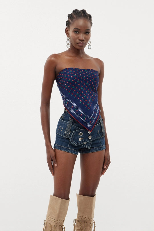 Ernestine Print Bandana Top