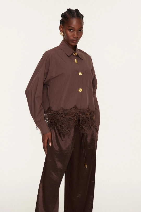 Etheldred Deconstruct Lace Shirt