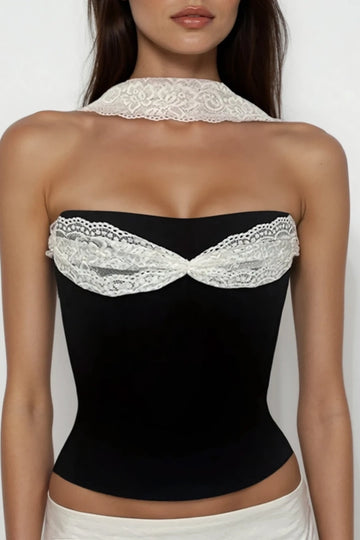 Faisal Lace Bodycon Top
