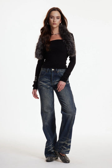 Farahild Bleached Bootcut Jeans