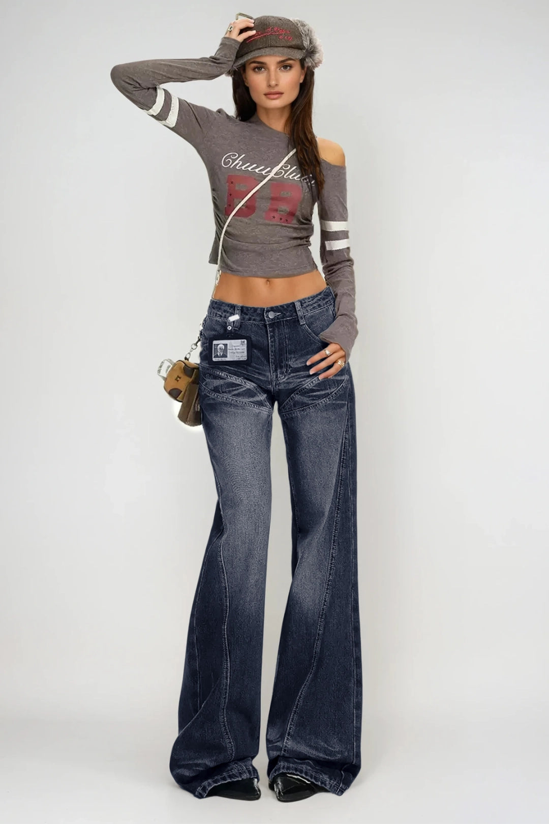 Farahild Bleached Bootcut Jeans