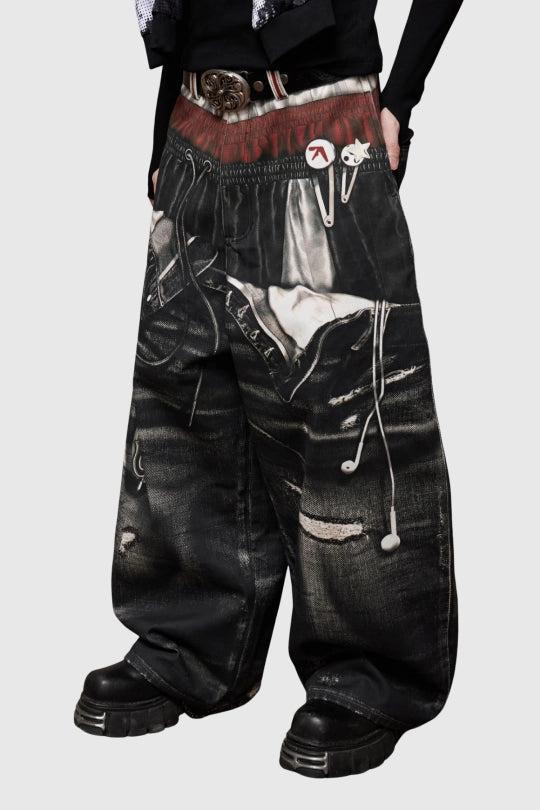 Farrux Print Baggy Jeans