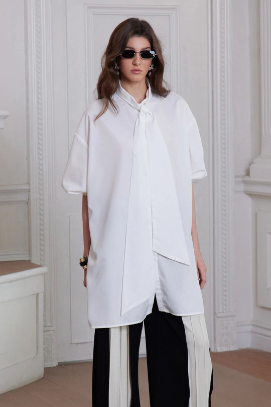 Franci Puff Sleeve Tie Up Top