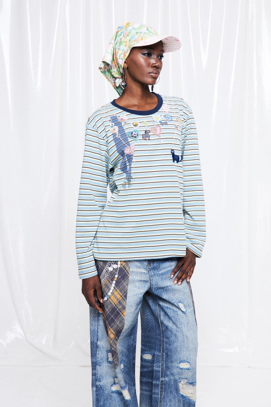 Friday Stripe Print Top