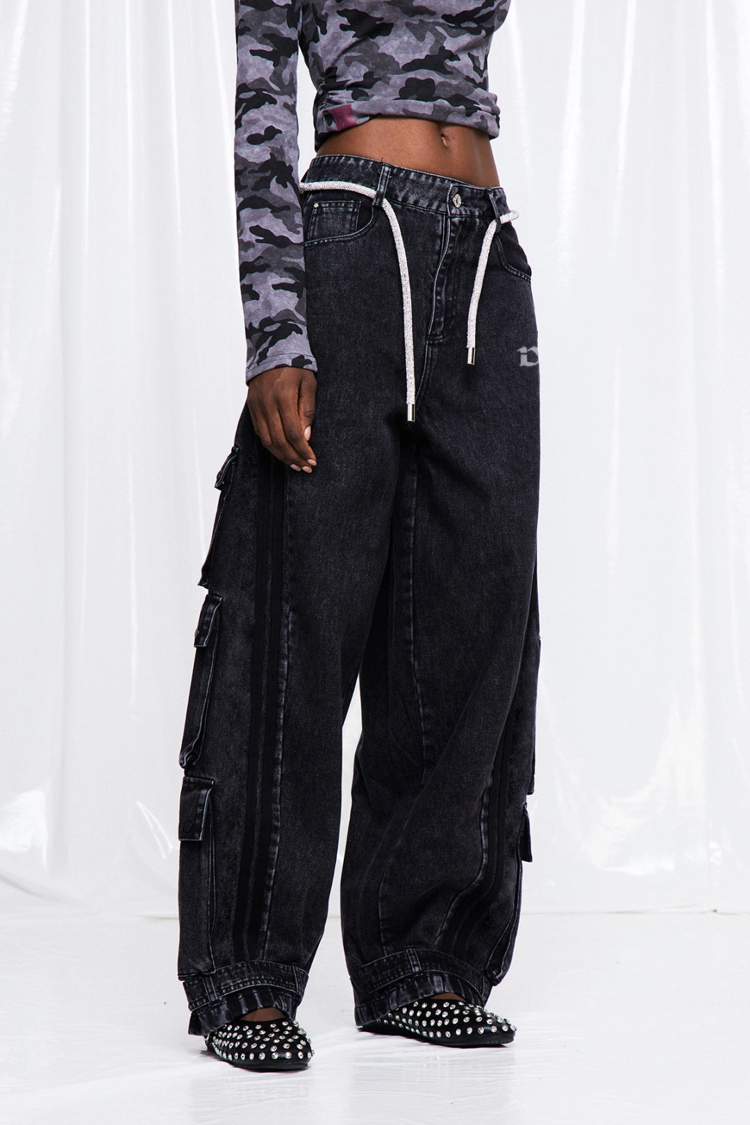 Fulvia Stripe Cargo Jeans