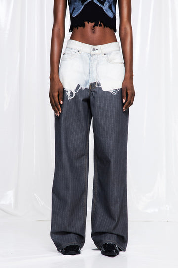Fumie Stripe Barrel Jeans